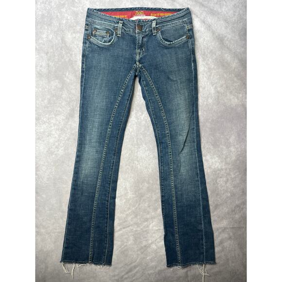 Sergeant Pepper Made in USA Bootcut Jeans Y2K Stars Indie Sleaze sz 29 Low Rise - Picture 2 of 10